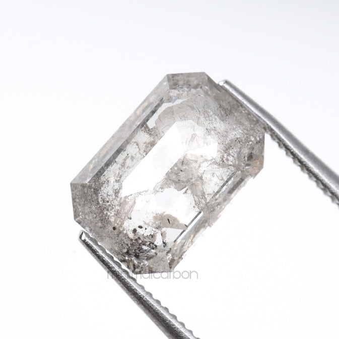 1.94 CT, 9.1 X 6.2 MM | Salt And Pepper Emerald Cut Diamond - Minimal Carbon