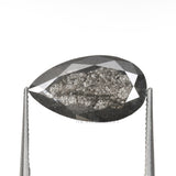 5.72 CT, 15.8 X 9.0 MM | Salt And Pepper Pear Cut Diamond - Minimal Carbon