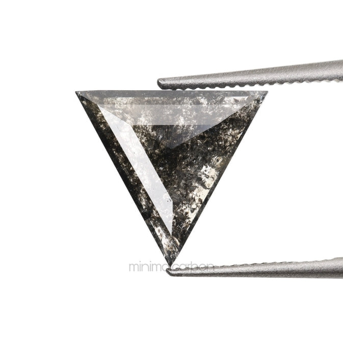 1.27 CT, 10.3 X 9.9 MM | Salt And Pepper Triangle Cut Diamond - Minimal Carbon