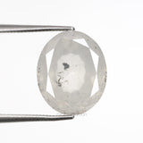 5.09 CT, 11.1 X 9.2 MM | Salt And Pepper Oval Cut Diamond - Minimal Carbon