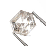 1.49 CT, 7.2 X 6.0 MM | Salt And Pepper Hexagon Cut Diamond - Minimal Carbon