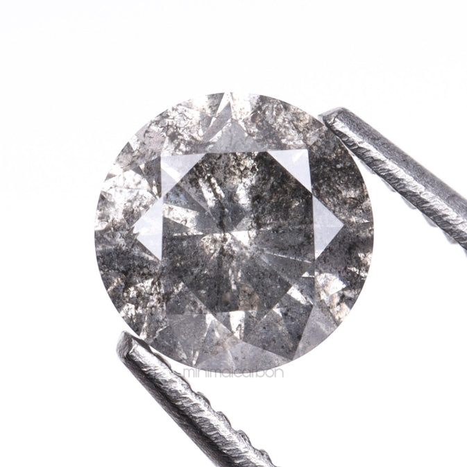 0.51 CT, 5.0 MM | Salt And Pepper Round Brilliant Cut Diamond