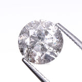 1.07 CT, 6.3 MM | Salt And Pepper Round Brilliant Cut Diamond - Minimal Carbon