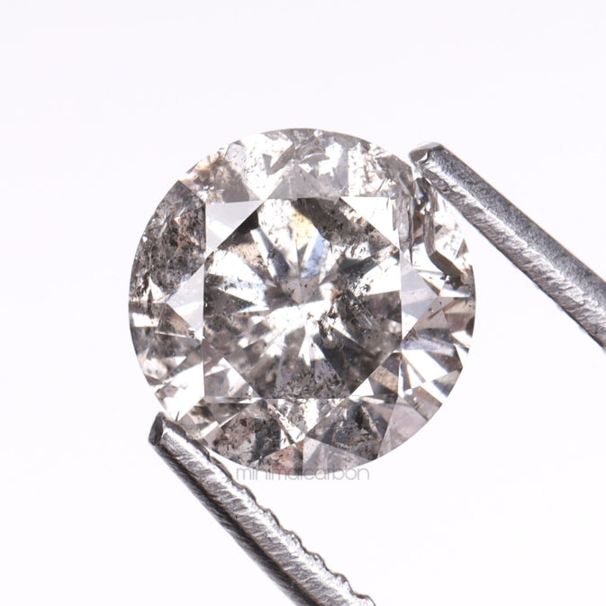 0.58 CT, 5.3 MM | Salt And Pepper Round Brilliant Cut Diamond