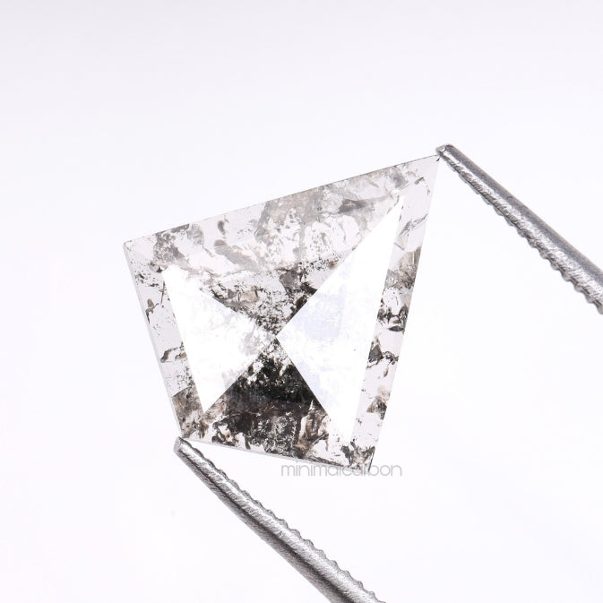 1.32 CT, 12.0 X 10.5 MM | Salt And Pepper Kite Cut Diamond - Minimal Carbon