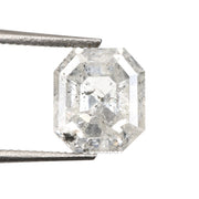 1.61 CT, 6.6 X 5.8 MM | Salt And Pepper Emerald Cut Diamond - Minimal Carbon