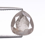 1.05 CT, 6.9 X 6.3 MM | Salt And Pepper Pear Cut Diamond - Minimal Carbon