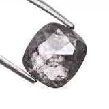 1.16 CT, 6.2 X 5.7 MM | Salt And Pepper Cushion Cut Diamond - Minimal Carbon