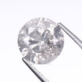 1.54 CT, 7.2 MM | Salt And Pepper Round Brilliant Cut Diamond - Minimal Carbon