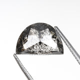 1.52 CT, 8.7 X 5.8 MM | Salt And Pepper Crescent Cut Diamond - Minimal Carbon