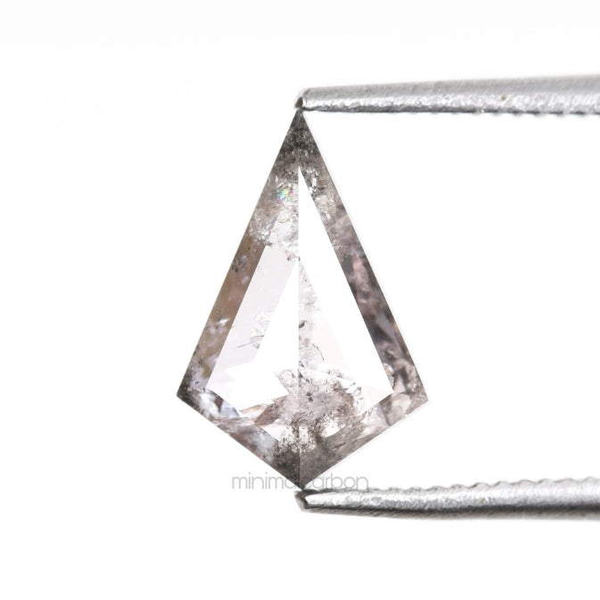0.58 CT, 8.6 X 5.8 MM | Salt And Pepper Kite Cut Diamond - Minimal Carbon