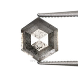 1.52 CT, 6.9 X 5.6 MM | Salt And Pepper Hexagon Cut Diamond - Minimal Carbon