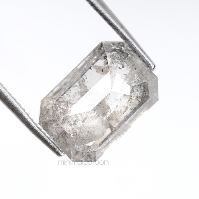 1.94 CT, 9.1 X 6.2 MM | Salt And Pepper Emerald Cut Diamond - Minimal Carbon