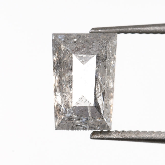 1.26 CT, 6.8 X 4.6 MM | Salt And Pepper Tapered Baguette Cut Diamond - Minimal Carbon