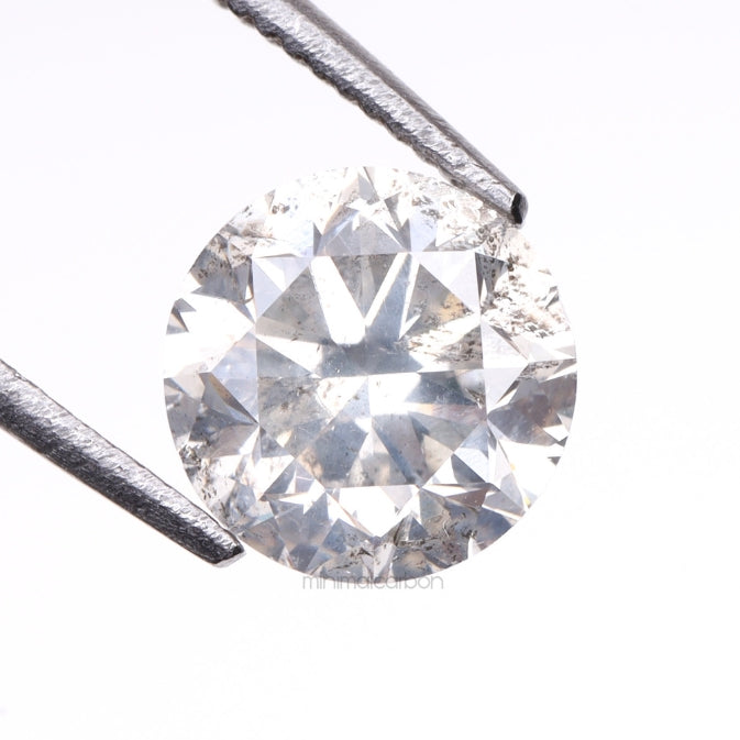 1.03 CT, 6.2 MM | Salt And Pepper Round Brilliant Cut Diamond