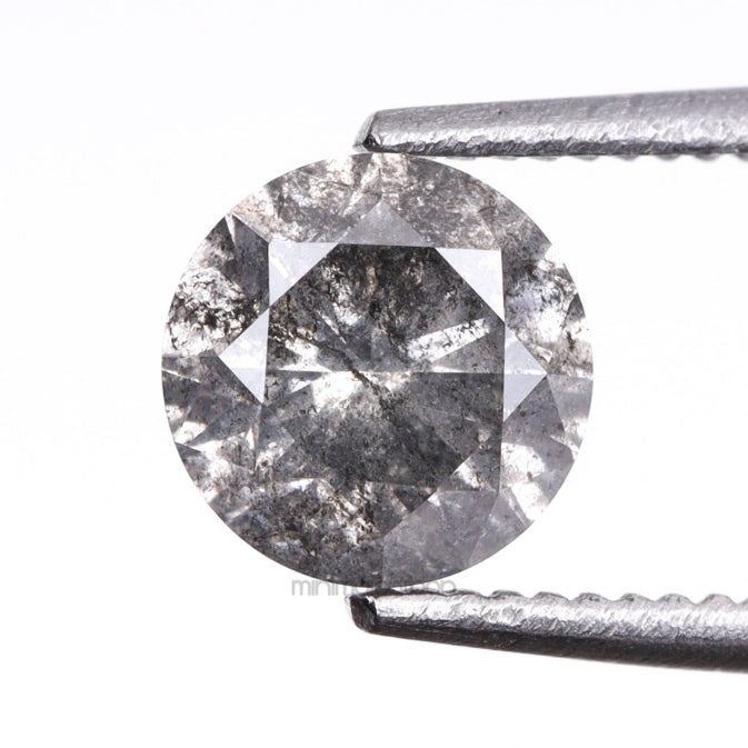 0.51 CT, 5.0 MM | Salt And Pepper Round Brilliant Cut Diamond