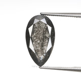 5.72 CT, 15.8 X 9.0 MM | Salt And Pepper Pear Cut Diamond - Minimal Carbon