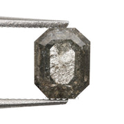 0.87 CT, 5.9 X 4.7 MM | Salt And Pepper Emerald Cut Diamond - Minimal Carbon