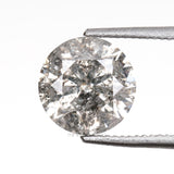 1.08 CT, 6.5 MM | Salt And Pepper Round Brilliant Cut Diamond - Minimal Carbon