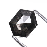 1.47 CT Hexagon Cut Natural Salt And Pepper Diamond