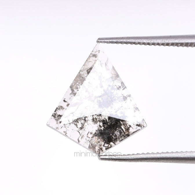 1.32 CT, 12.0 X 10.5 MM | Salt And Pepper Kite Cut Diamond - Minimal Carbon