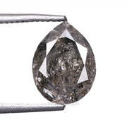 1.28 CT, 7.6 X 5.8 MM | Salt And Pepper Pear Cut Diamond - Minimal Carbon