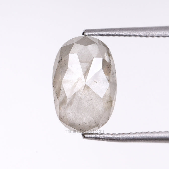 1.73 CT, 8.3 X 5.5 MM | Salt And Pepper Oval Cut Diamond - Minimal Carbon