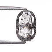1.09 CT, 7.0 X 4.6 MM | Salt And Pepper Oval Cut Diamond - Minimal Carbon