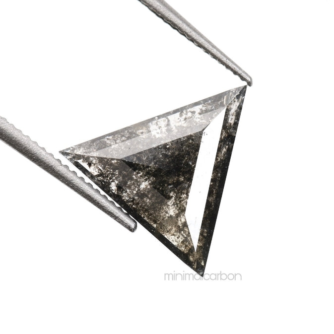 1.27 CT, 10.3 X 9.9 MM | Salt And Pepper Triangle Cut Diamond - Minimal Carbon