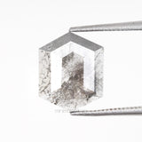 1.30 CT, 9.7 X 7.8 MM | Salt And Pepper Hexagon Cut Diamond - Minimal Carbon