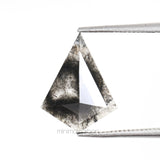 1.58 CT, 11.5 X 8.9 MM | Salt And Pepper Kite Cut Diamond - Minimal Carbon