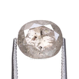 1.81 CT, 7.3 X 6.3 MM | Salt And Pepper Cushion Cut Diamond - Minimal Carbon