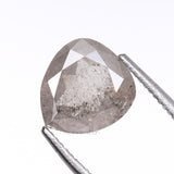 1.05 CT, 6.9 X 6.3 MM | Salt And Pepper Pear Cut Diamond - Minimal Carbon