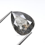 2.14 CT, 9.5 X 7.4 MM | Salt And Pepper Pear Cut Diamond - Minimal Carbon