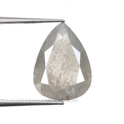 3.74 CT, 12.4 X 9.2 MM | Salt And Pepper Pear Cut Diamond - Minimal Carbon