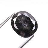 2.79 CT, 9.4 X 8.0 MM | Salt And Pepper Oval Cut Diamond - Minimal Carbon