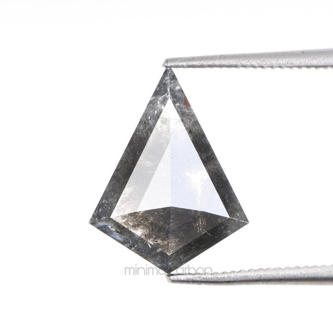 1.54 CT, 11.4 X 8.9 MM | Salt And Pepper Kite Cut Diamond - Minimal Carbon