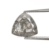 1.23 CT, 6.7 X 6.9 MM | Salt And Pepper Trillion Cut Diamond - Minimal Carbon