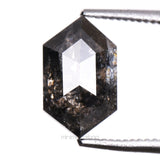 1.20 CT, 8.2 X 5.0 MM | Salt And Pepper Hexagon Cut Diamond - Minimal Carbon