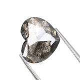 1.90 CT, 9.0 X 10.5 MM | Salt And Pepper Heart Diamond - Minimal Carbon