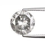 1.08 CT, 6.3 MM | Salt And Pepper Round Brilliant Cut Diamond - Minimal Carbon