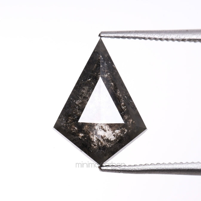 1.63 CT, 11.4 X 8.3 MM | Salt And Pepper Kite Cut Diamond - Minimal Carbon