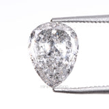 0.93 CT, 8.0 X 6.2 MM | Salt And Pepper Pear Cut Diamond - Minimal Carbon