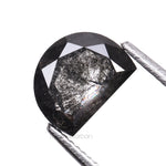 Load image into Gallery viewer, 0.92 CT, 6.2 X 4.7 MM | Salt And Pepper Half Moon Diamond
