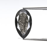 2.67 CT, 12.6 X 7.1 MM | Salt And Pepper Pear Cut Diamond - Minimal Carbon