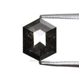 1.53 CT, 7.2 X 5.6 MM | Salt And Pepper Hexagon Cut Diamond - Minimal Carbon