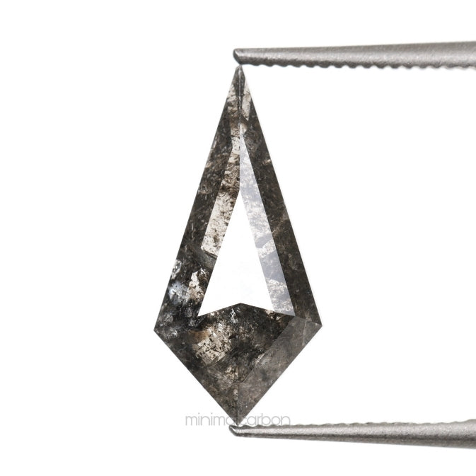 1.49 CT, 13.0 X 6.2 MM | Salt And Pepper Kite Cut Diamond - Minimal Carbon