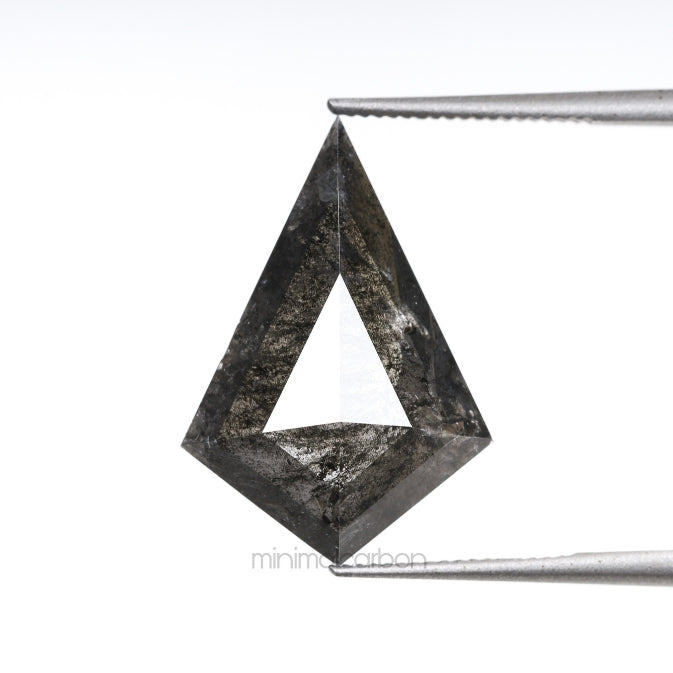 2.99 CT, 15.7 X 11.0 MM | Salt And Pepper Kite Cut Diamond - Minimal Carbon