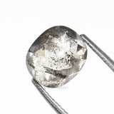 1.49 CT, 6.6 X 5.7 MM | Salt And Pepper Oval Cut Diamond - Minimal Carbon