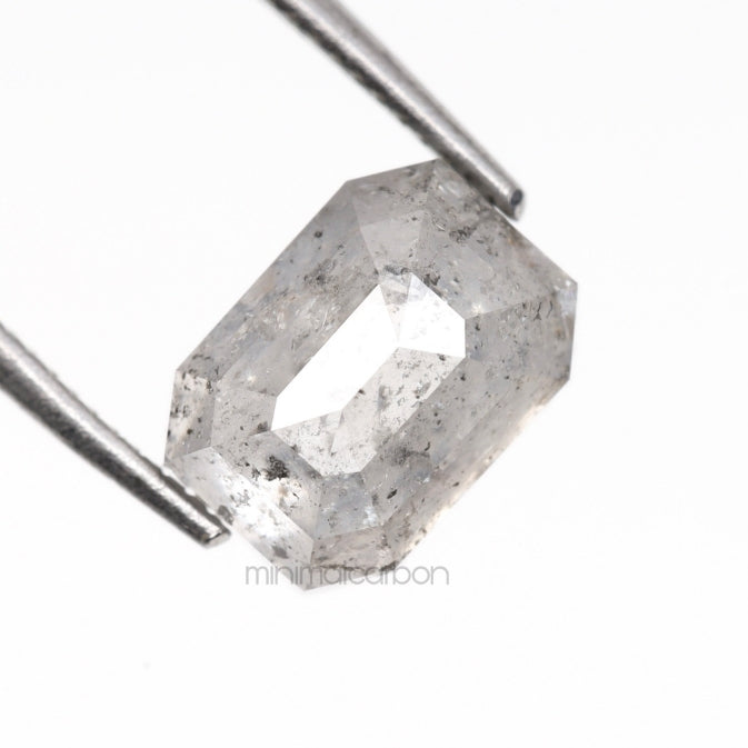 1.69 CT, 7.0 X 5.0 MM | Salt And Pepper Emerald Cut Diamond - Minimal Carbon